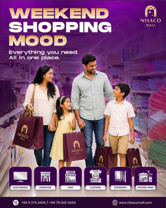 Retail mall weekend shopping social media creative